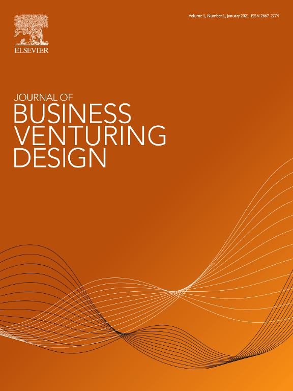 Go to journal home page - Journal of Business Venturing Design